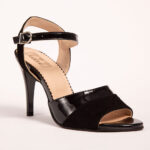 Sandale Negre cu Toc Vagam 0635