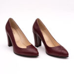 Pantofi Bordo cu Toc Gros Vagam0766 - imagine 7