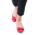 Balerini Rosii cu Funda Vagam046 - imagine 6