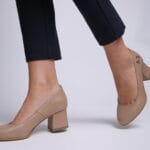 Pantofi Bej cu Toc Gros Vagam0320 - imagine 8