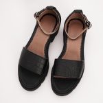 Sandale Negre cu Talpa Inalta Vagam 1220 - imagine 6