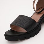 Sandale Negre cu Talpa Inalta Vagam 1220 - imagine 5