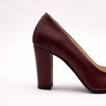 Pantofi Bordo cu Toc Gros Vagam0766 - imagine 4