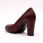 Pantofi Bordo cu Toc Gros Vagam0766 - imagine 6