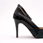 Pantofi Stiletto Negri cu Imprimeu Vagam0798 - imagine 4