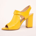 Sandale Galbene cu Toc Vagam 0636 - imagine 3