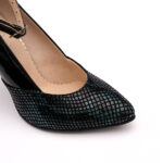 Pantofi Stiletto Negri cu Imprimeu Vagam0798 - imagine 3