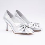 Pantofi Argintii cu Toc Subtire Vagam 1938 - imagine 2