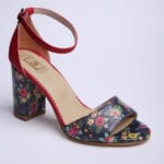 Sandale Rosii cu Toc Gros Vagam0278 - imagine 2