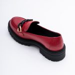 Pantofi Loafers Rosii cu Talpa Inalta Vagam1759 - imagine 3