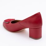 Pantofi Rosii cu Toc Gros Vagam1617 - imagine 3
