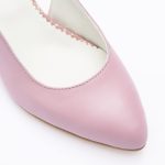 Pantofi Roz Decupati cu Toc Scurt Gros Vagam1792 - imagine 3
