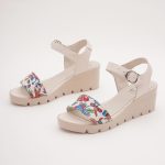 Sandale Crem cu Talpa Inalta Vagam 0967 - imagine 7