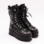 Ghete Negre cu Talpa Tip Platforma Vagam1859 - imagine 2