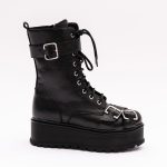 Ghete Negre cu Talpa Tip Platforma Vagam1860