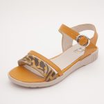 Sandale Galbene cu Talpa Joasa Vagam0973