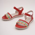 Sandale Rosii cu Talpa Joasa Vagam0972 - imagine 6