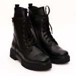 Ghete Negre cu Fermoar Lateral Vagam 1294 - imagine 3
