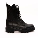 Ghete Negre cu Fermoar Lateral Vagam 1294 - imagine 2