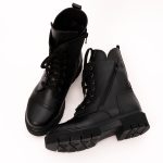 Ghete Negre cu Fermoar Lateral Vagam 1294