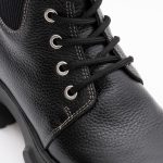 Ghete Negre cu Siret si Fermoar Lateral Vagam1437 - imagine 3
