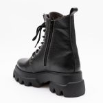 Ghete Negre cu Siret si Fermoar Lateral Vagam1437 - imagine 4