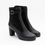 Botine Negre cu Fermoar Vagam1426 - imagine 2
