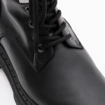 Ghete Negre cu Siret si Fermoar Lateral Vagam1435 - imagine 5