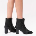 Botine Negre cu Fermoar Vagam1418 - imagine 5