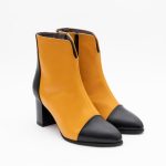 Botine Galbene Mustar cu Fermoar Vagam1440 - imagine 4