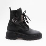 Ghete Negre cu Siret si Fermoar Lateral Vagam1429 - imagine 4