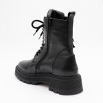 Ghete Negre cu Siret si Fermoar Lateral Vagam1429 - imagine 2