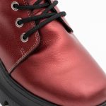Ghete Bordo cu Siret si Fermoar Lateral Vagam1422 - imagine 4