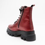 Ghete Bordo cu Siret si Fermoar Lateral Vagam1422 - imagine 2