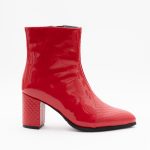 Botine Rosii cu Fermoar Vagam1415