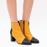 Botine Galbene Mustar cu Fermoar Vagam1440 - imagine 6