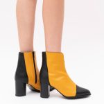 Botine Galbene Mustar cu Fermoar Vagam1440 - imagine 5