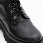 Ghete Negre cu Siret si Fermoar Lateral Vagam1432 - imagine 4