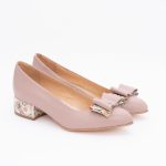 Pantofi Bej cu Toc Gros Vagam1501