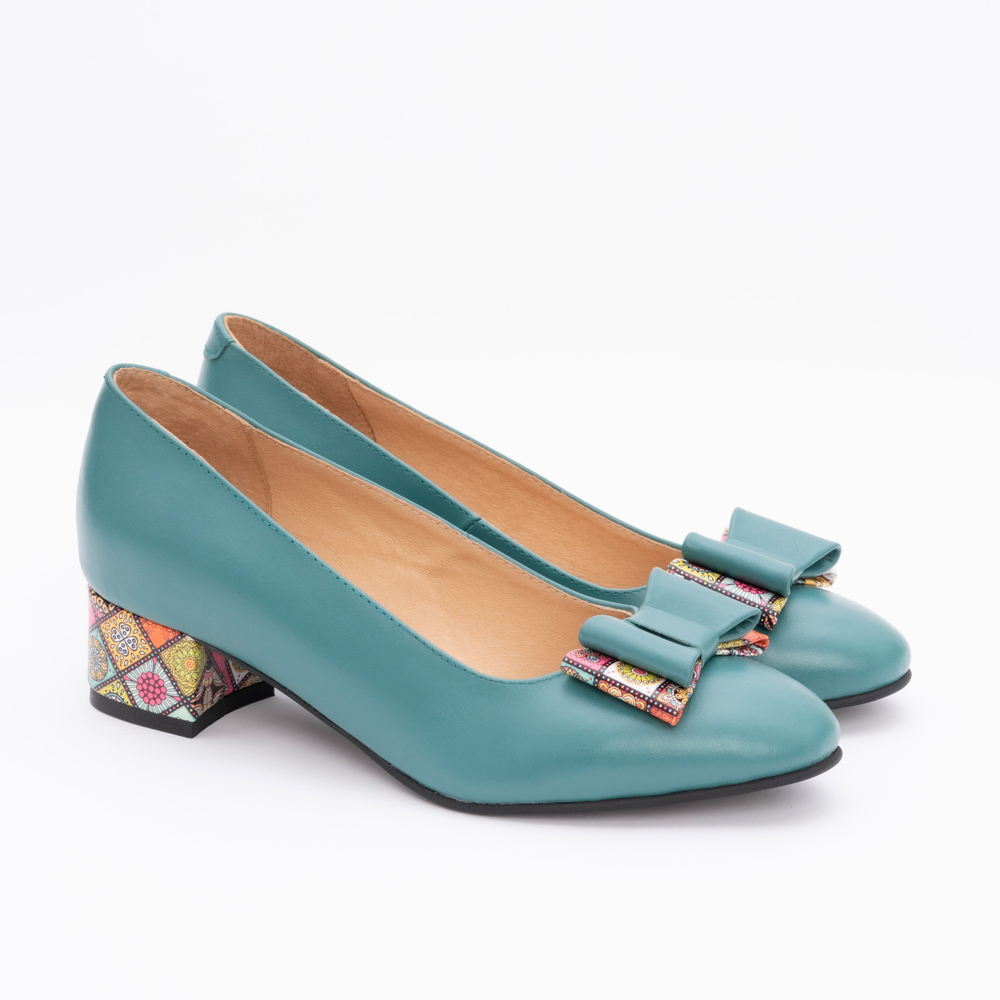 vagam-125Pantofi-Turcoaz-cu-Toc-Gros-Vagam1491 Pantofi Turcoaz cu Toc Gros Vagam1491 - imagine 1