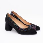 Pantofi Negri cu Toc Gros Vagam1502