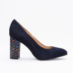 Pantofi Bleumarin cu Toc Gros Vagam1447 - imagine 3