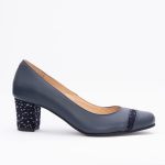 Pantofi Bleumarin cu Toc Gros Vagam1461 - imagine 4