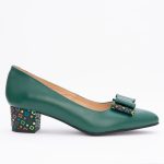 Pantofi Verzi cu Toc Gros Vagam1477 - imagine 4