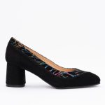 Pantofi Negri cu Toc Gros Vagam1502 - imagine 3