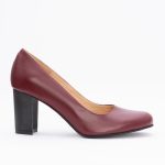 Pantofi Bordo cu Toc Gros Vagam1496 - imagine 3
