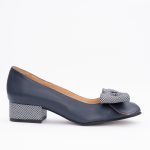 Pantofi Bleumarin cu Toc Gros Vagam1456 - imagine 5