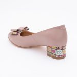 Pantofi Roz cu Toc Gros Vagam1492 - imagine 4
