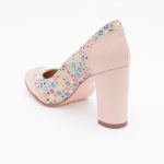 Pantofi Crem cu Toc Gros Vagam1486 - imagine 4