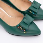 Pantofi Verzi cu Toc Gros Vagam1477 - imagine 6